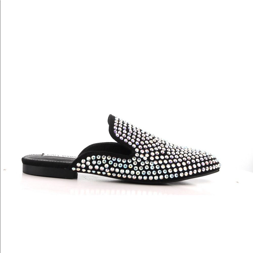 Blinged Mule Back Out Flats - Picture 2 of 4